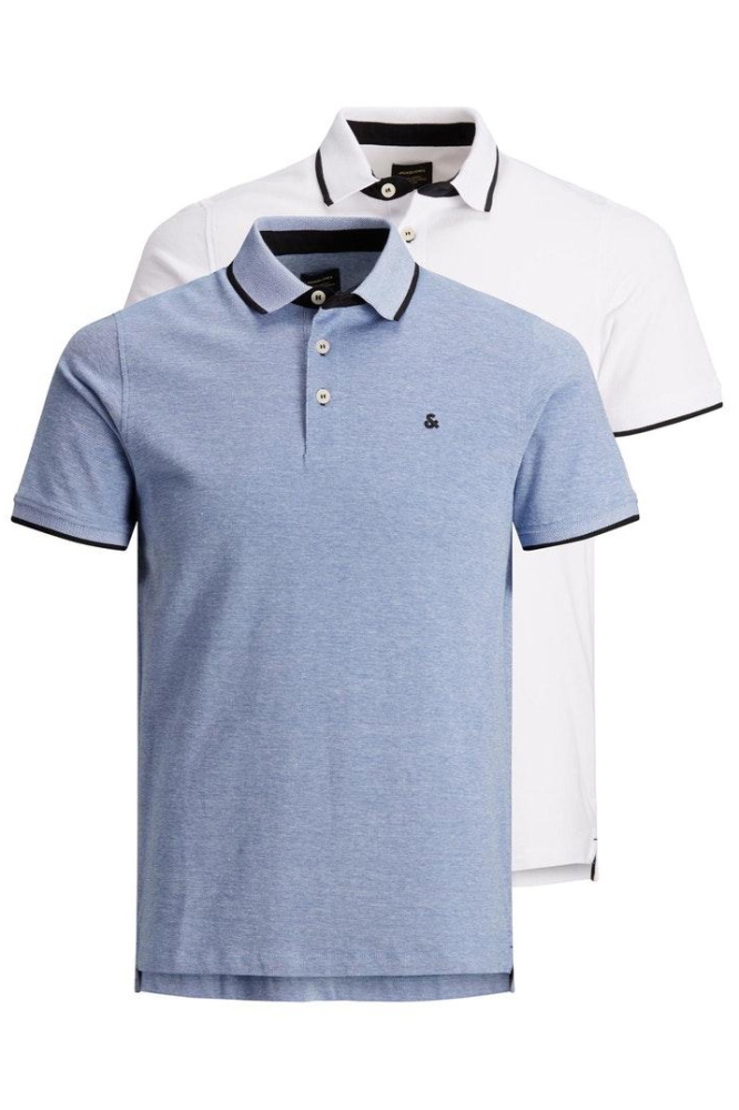 JJEPAULOS POLO SS 2PK MP 12191216 Bright Cobalt/White